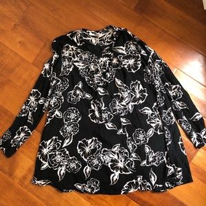 Free people tree swing dress in black floral